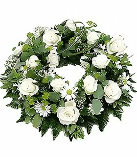 Corona de Rosas Blancas