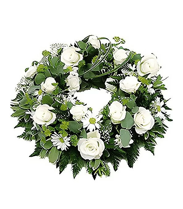 Corona de Rosas Blancas