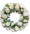 Corona 24 Rosas Blancas