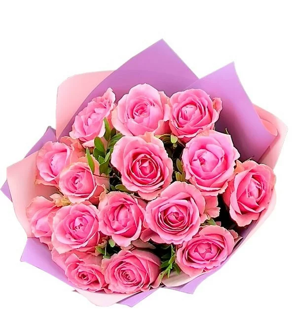 Ramo 15 Rosas Rosadas