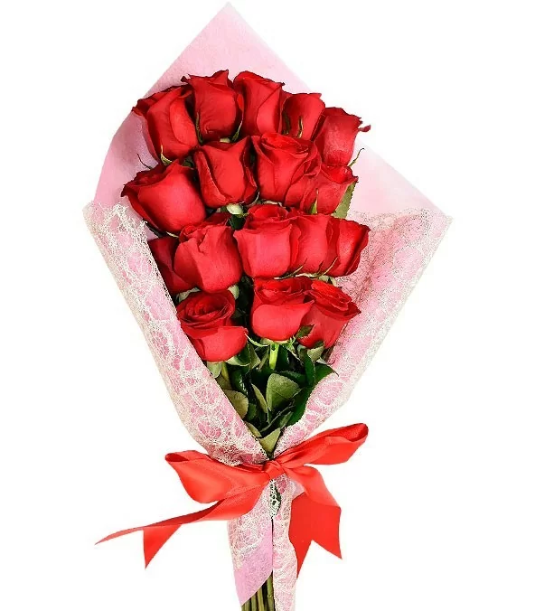 Ramo Extendido con 18 Rosas Rojas