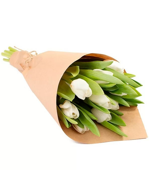 Ramo con 10 Tulipanes Blancos