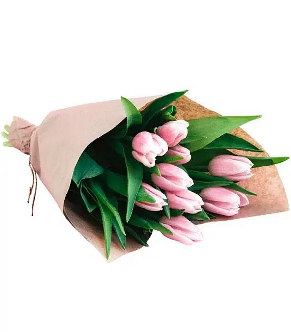 Ramo con 10 Tulipanes Rosados