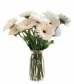 Florero con 10 Gerberas Blancas