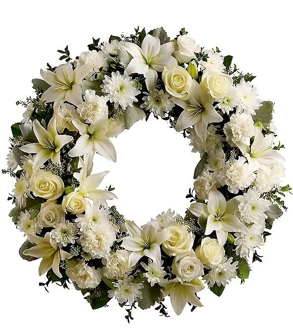 Corona de Flores Blancas