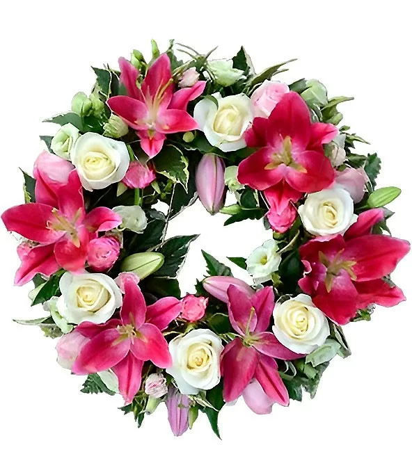 Corona 6 Rosas y 6 Liliums