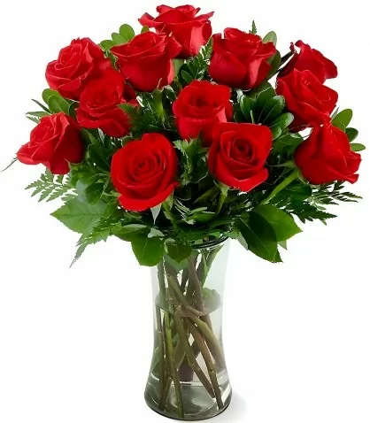 Florero de 12 Rosas