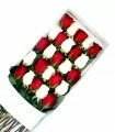 Caja 25 Rosas Rojas y Blancas